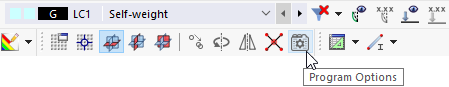 "Program Options" Button in Toolbar