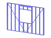 Model 004442 | Steel Framing Panel with Window Opening