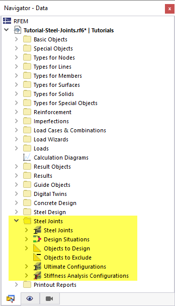 Navigator Items Relevant to Steel Joints
