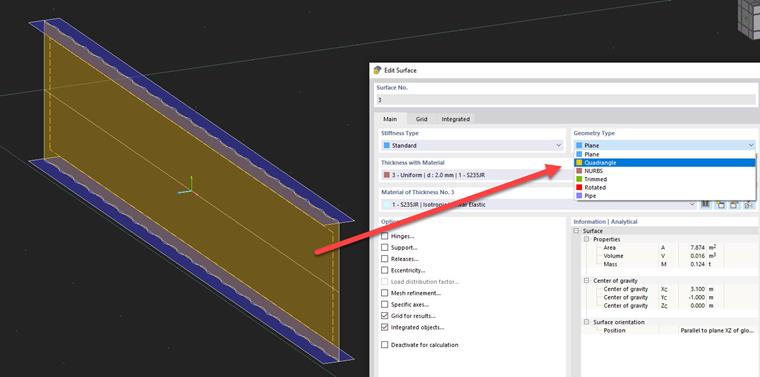 FAQ 005417 | How can I model a corrugated web beam in RFEM 6?