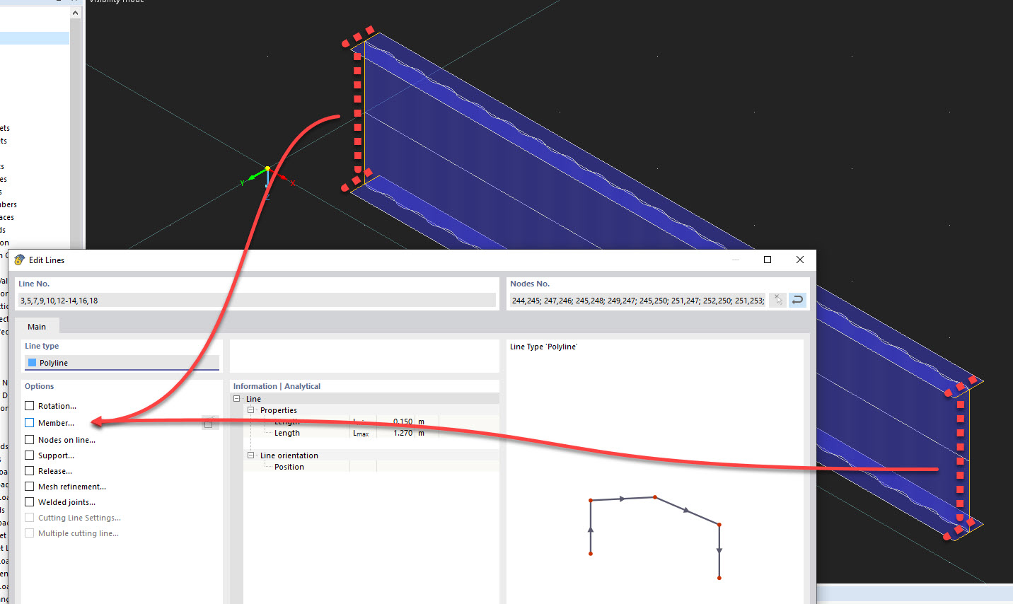 FAQ 005417 | How can I model a corrugated web beam in RFEM 6?