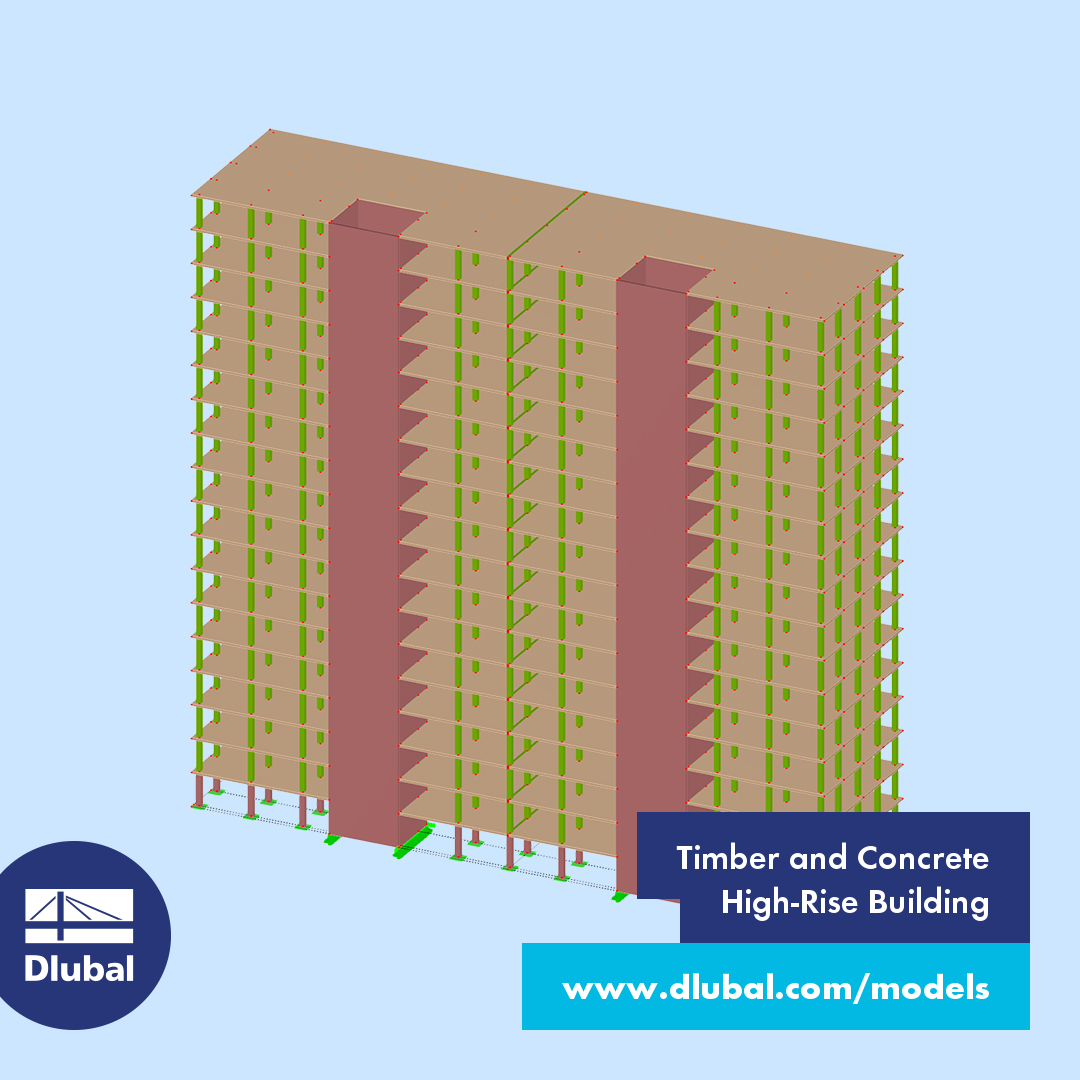Timber and Concrete High-Rise Building