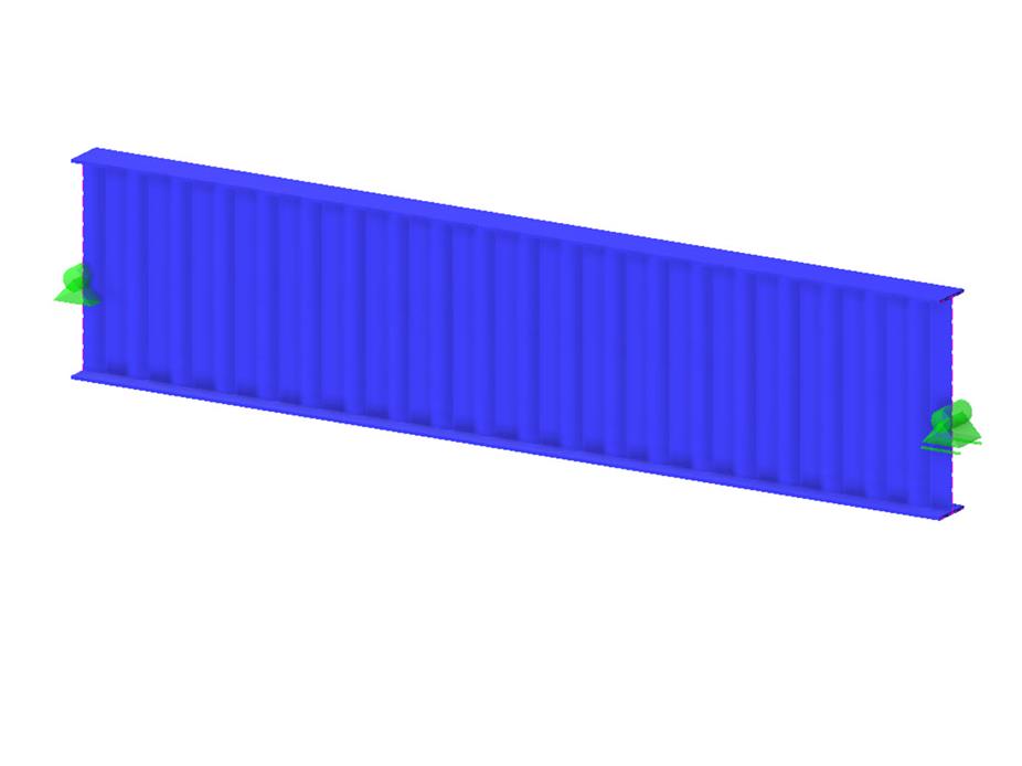 Model 004484 | Corrugated Web Beam - Zeman: WTA - 1250 - 300x20