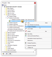 Shortcut Menu to Assign Member Eccentricity Graphically