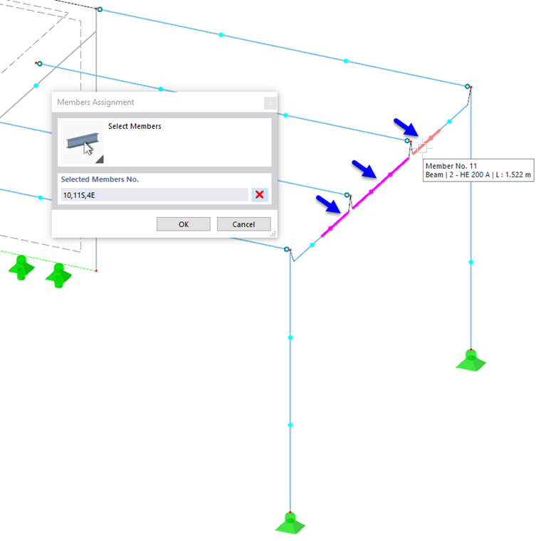 Selecting Parts of Members for Defined Eccentricity