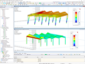 Wind Deformation of Roof Structure in RFEM