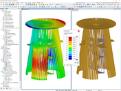 Deformation of Timber Structure in RSTAB