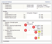 Defining Numbers and Distances of Bolts