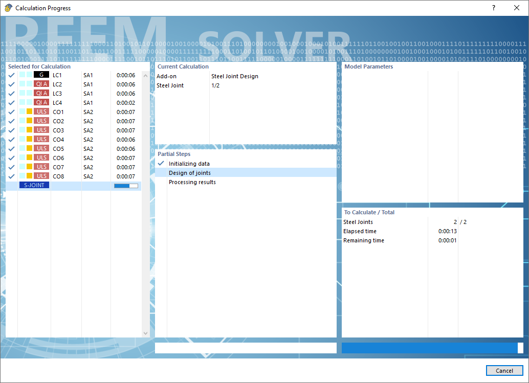 Calculation Progress