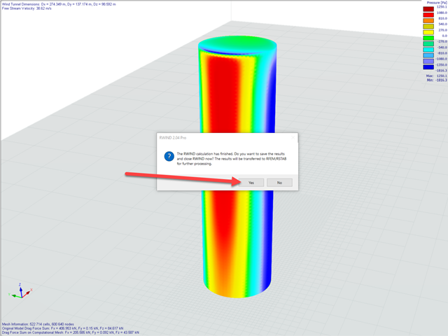 Exporting Wind Simulation Results from RWIND to RFEM