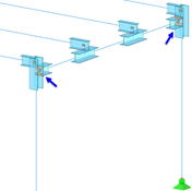 Member Hinges Connecting Frame Girder to Columns