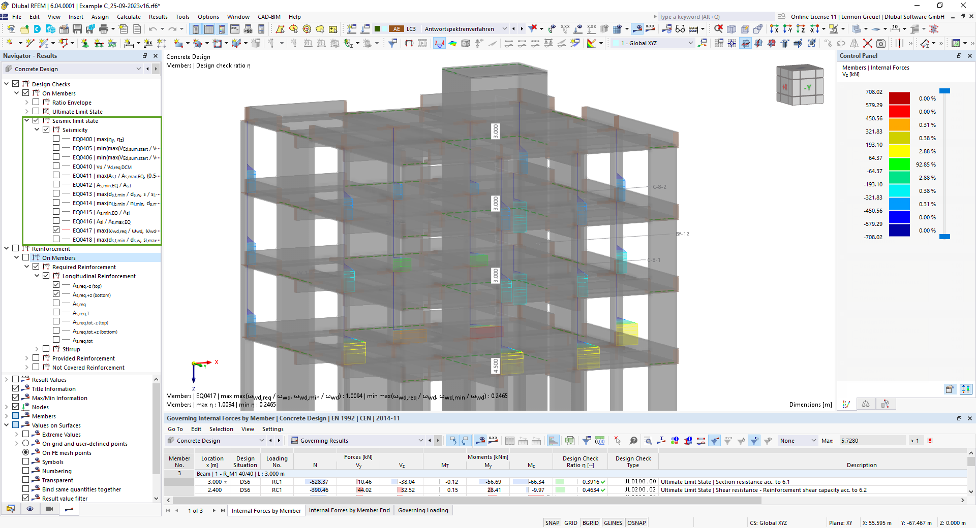 Feature 002671 | Seismic Design of Reinforced Concrete Members According to EC 8