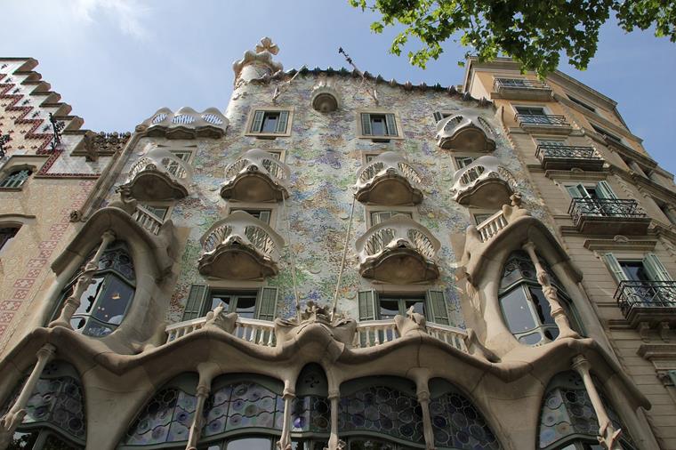 Casa Batlló as Symbol of Barcelona City and Impressive Art Nouveau Building in Spain
