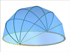 Retractable Steel-Tensile Dome with Diameter of 65.6 ft (© Odo S&E)