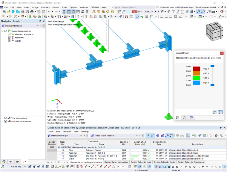 Steel Joint Design Results