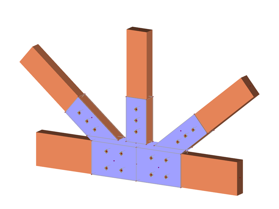 Model 004573 | Steel-Timber Connection with Flange