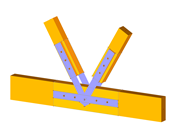 Model 004574 | Steel-Wood Hinged Connection