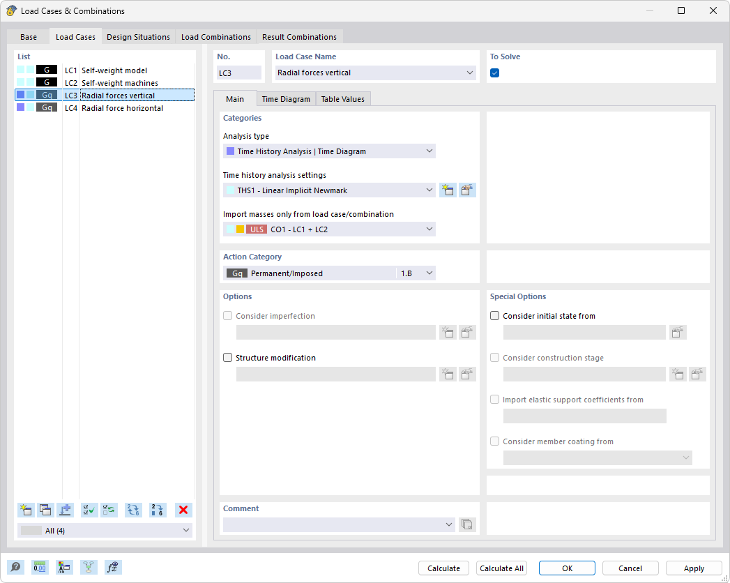 Time History Analysis Load Case