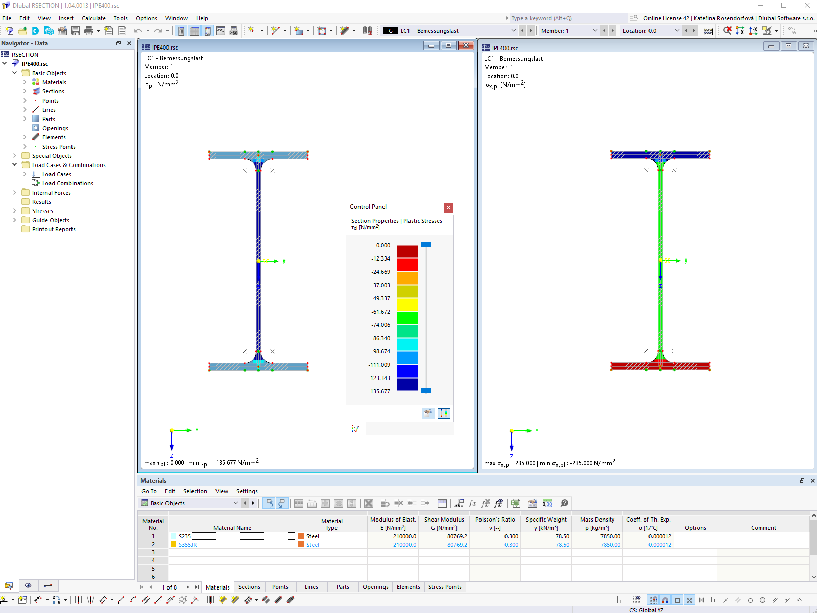 Feature 002690 | Plastic Resistance with Variation of Shear Stresses