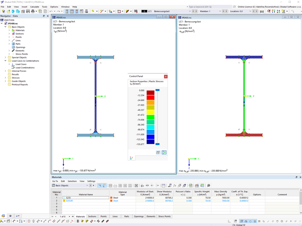 Feature 002690 | Plastic Resistance with Variation of Shear Stresses