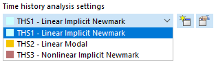 Selecting Time History Analysis Setting