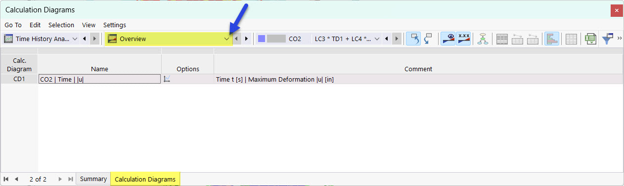 Calculation Diagrams in Table Category "Overview"