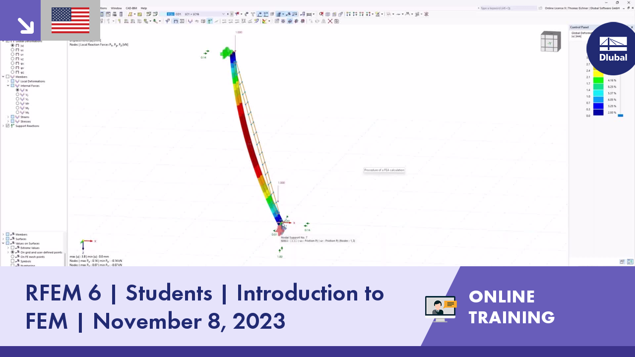 RFEM 6 for Students | Introduction to FEM | November 8, 2023