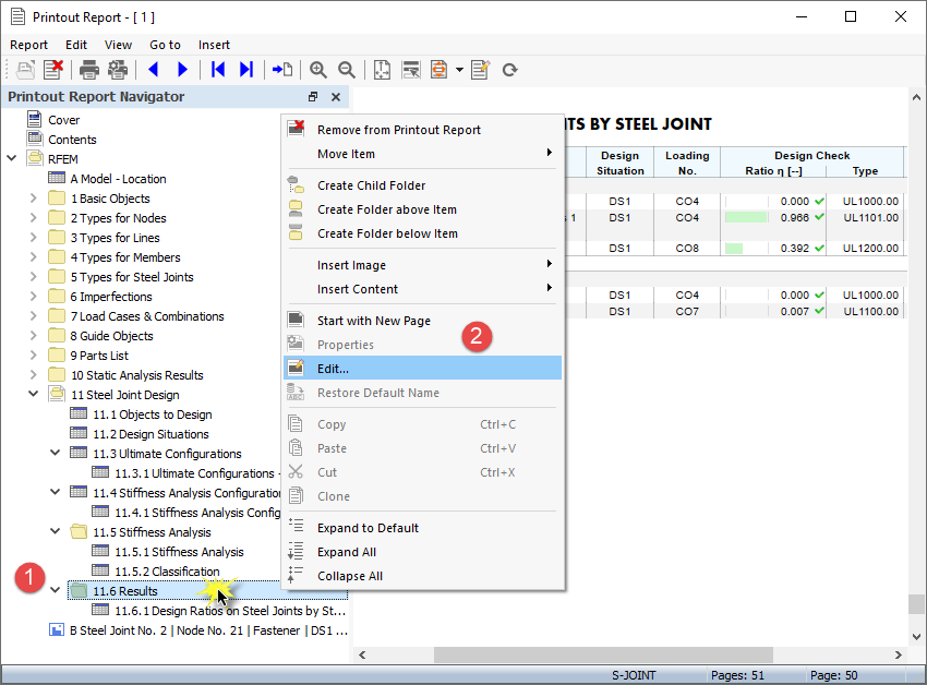 Adjusting Results for Printout Report