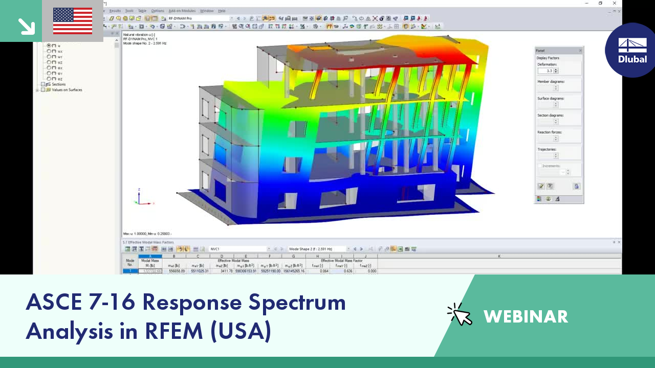 Webinar: ASCE 7-16 Response Spectrum Analysis in RFEM (USA)