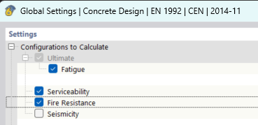 Global Settings – Fire Resistance