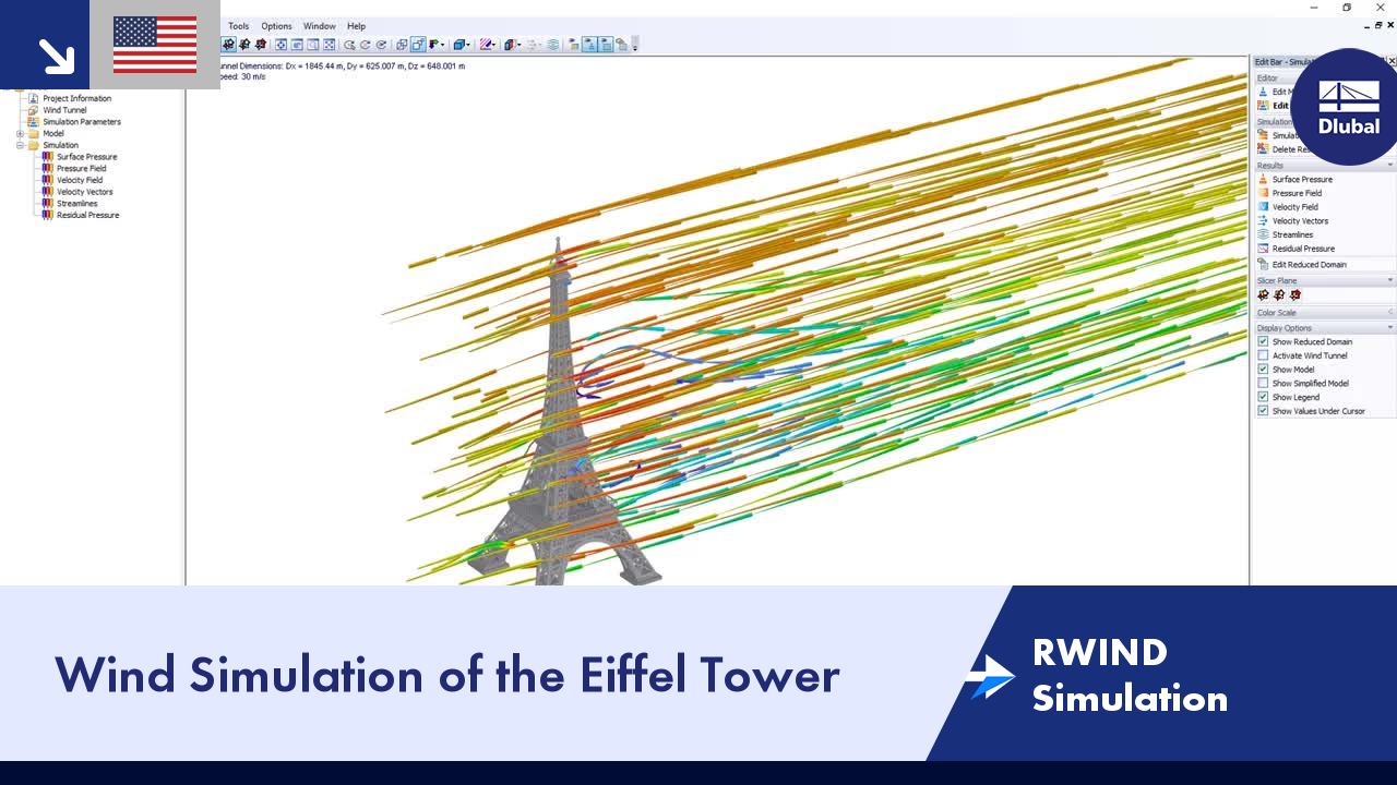 RWIND Simulation | Wind Simulation of the Eiffel Tower