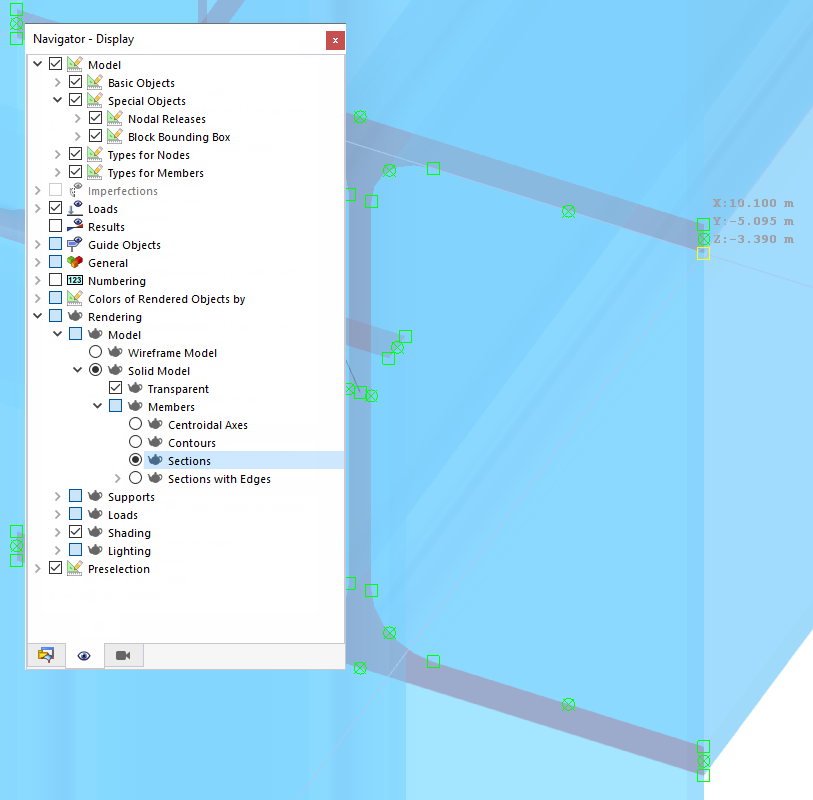 Contour Section Points for Setting Objects