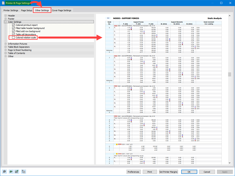 FAQ 005424 | Is it possible to hide the color scale in blue/red in tables and in a printout report?