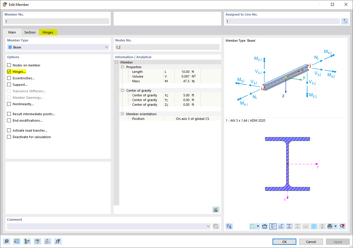 Specifying Member Type and Member Options