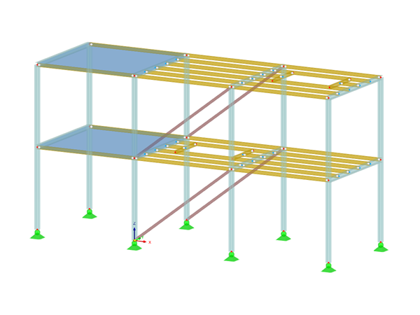 Model 004678 | Industrial Steel Structure | Time History Analysis