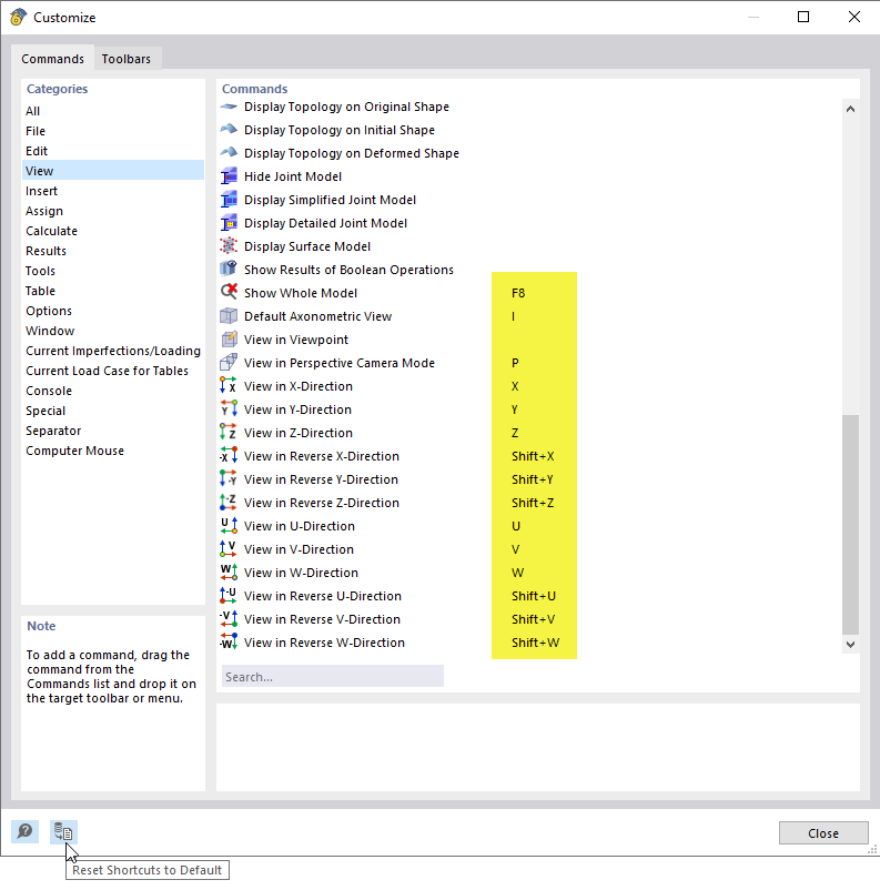 Shortcut to Control Graphic