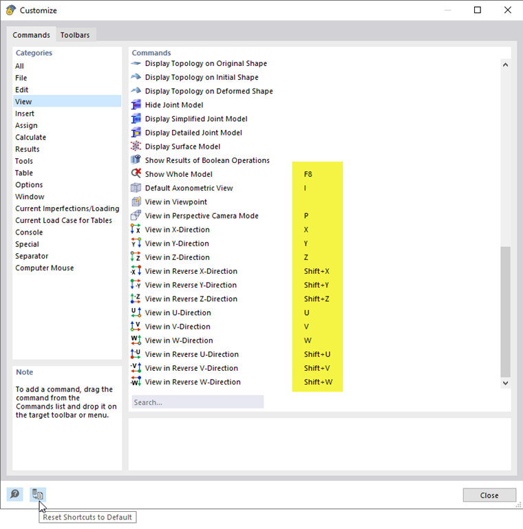 Shortcut to Control Graphic