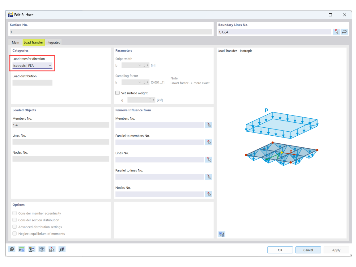 FAQ 005429 | How does the ‘"Isotropic-FEA" load transfer surface work?