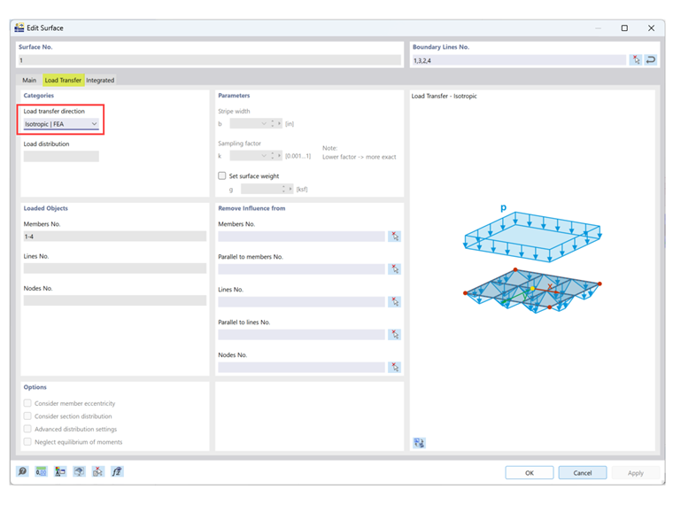 FAQ 005429 | How does the ‘"Isotropic-FEA" load transfer surface work?