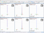 Result Comparison Without Consideration of Geometric Stiffness Matrix (Top) and with Consideration (Below)