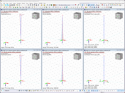 Result Comparison Without Consideration of Geometric Stiffness Matrix (Top) and with Consideration (Below)