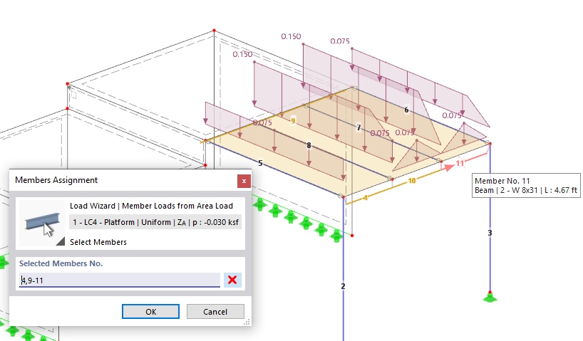 Selecting Members to Remove Influence for Load Wizard