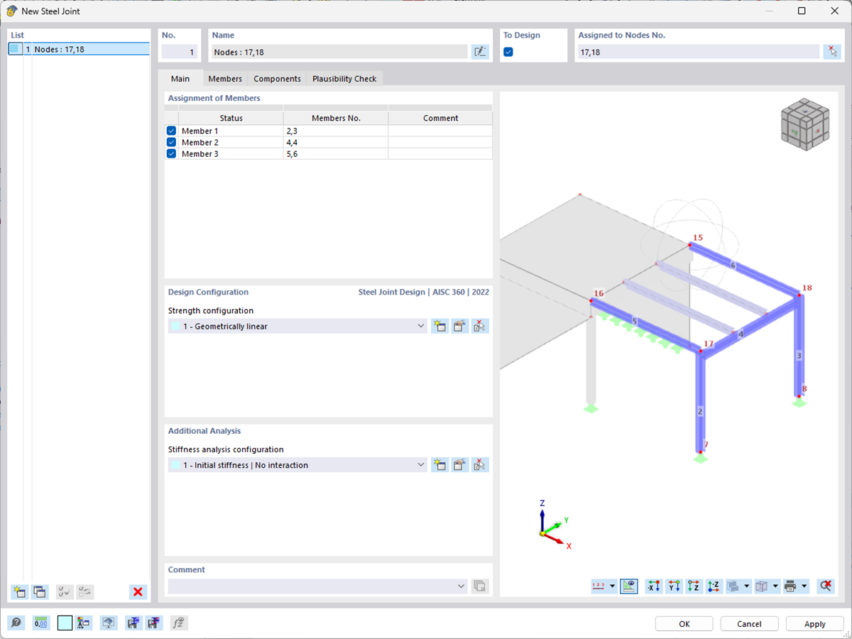 Assignment of Members for Selected Nodes