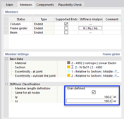 Specifying User-Defined Length for Stiffness Classification