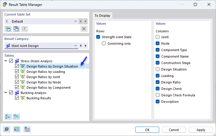 Result Table Manager