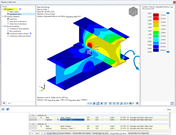 Equivalent Stresses and Bolt Forces of Beam Connection