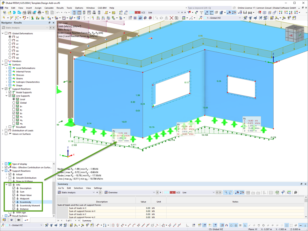 Feature 002739 | Info Bubbles for Line Supports