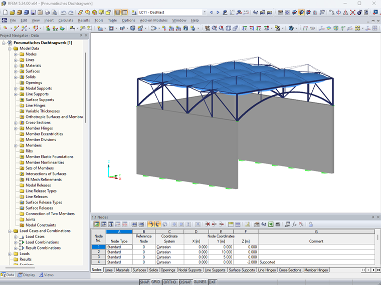 Pneumatic Roof Structure