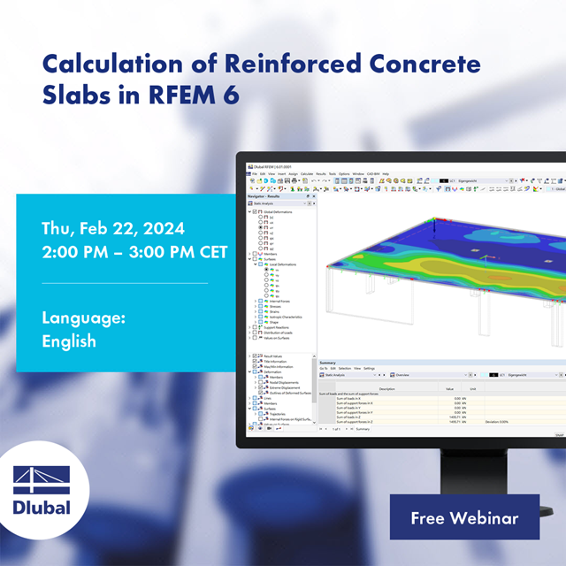 Calculation of Reinforced Concrete Slabs in RFEM 6