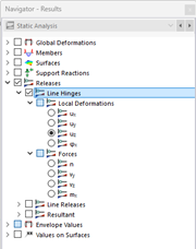 Selecting Results for Line Releases in Navigator